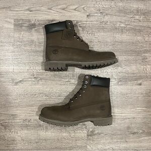 Timberland 6 Inch Premium Waterproof Dark Chocolate Brown Boots Size 10.5